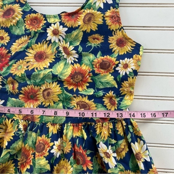 90s Sunflower Sundress Girls Size 16 - Picture 11 of 12